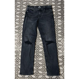 Thereabouts jeans Junior Girls 16 black denim distressed‎ straight 28 waist